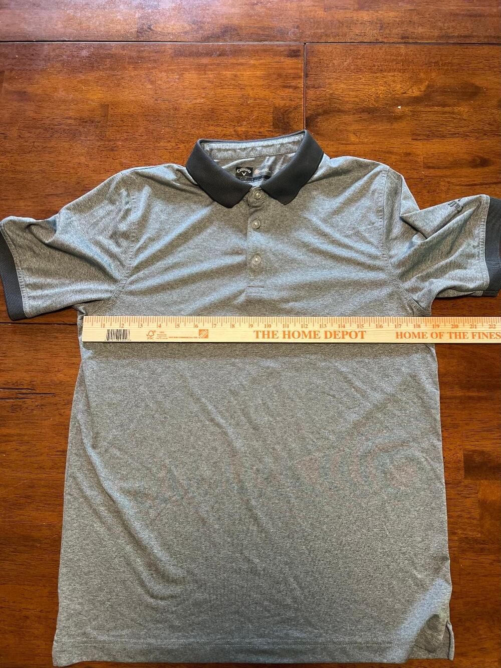 Mens Callaway Short Sleeve Gray Polo Golf Shirt, Size Small